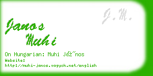 janos muhi business card